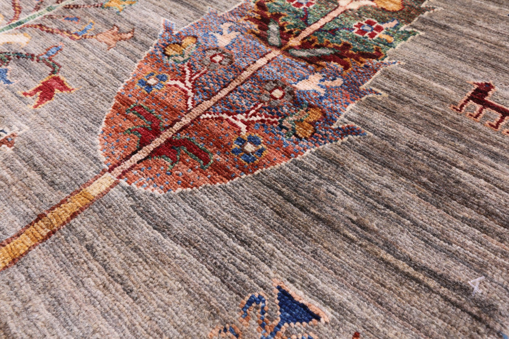 6' 7" X 9' 5" Persian Gabbeh Tribal Handmade Rug Q9613