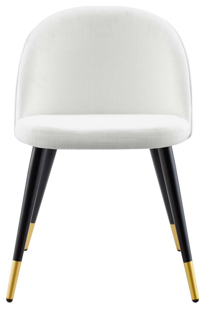 Cordial Upholstered Fabric Dining Chairs Set of 2, White