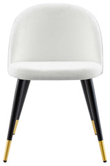 Cordial Upholstered Fabric Dining Chairs Set of 2, White