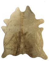 Natural Geneva Cowhide Rug, 6'x7', Verde
