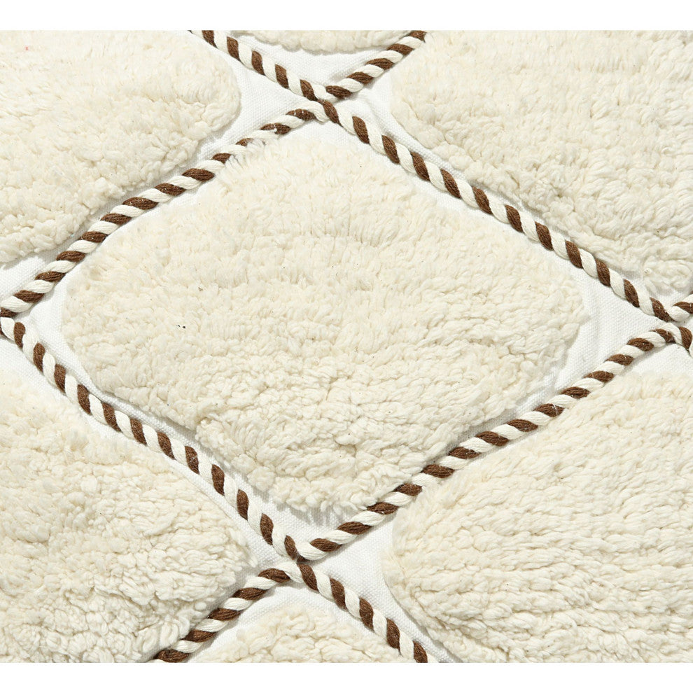 White Tuffted with Tassels Lynn Throw Pillow, 20" x 20"