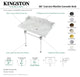 Kingston Brass LMS3630MA7 36" Carrara Marble Console Sink, Acrylic Legs