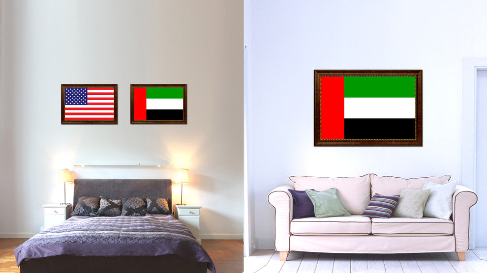 United Arab Emirates Country Flag Canvas Print, 15"x21"