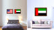 United Arab Emirates Country Flag Canvas Print, 15"x21"