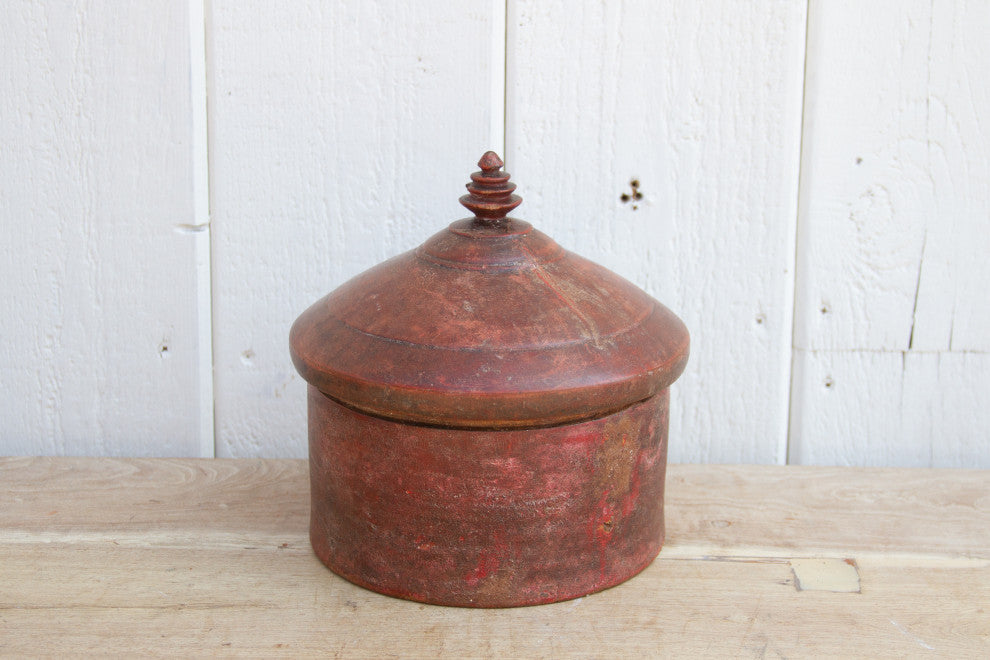 Rose Red Large Bhajan Tikka Box