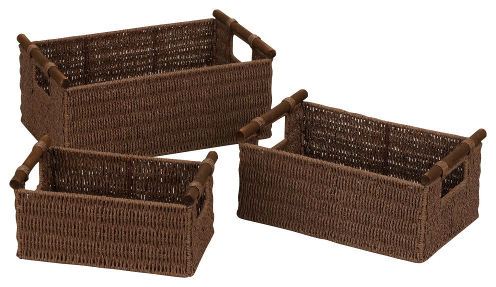 Decorative Woven Baskets 6 Pack