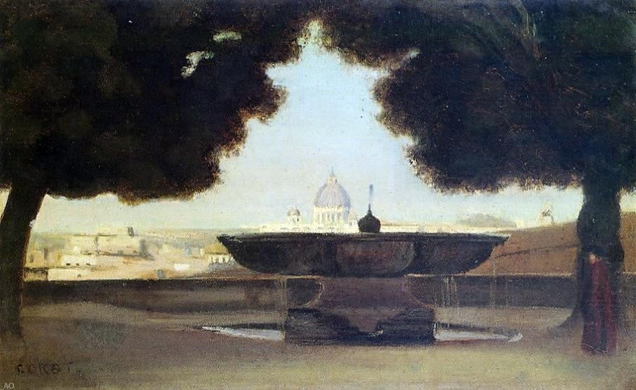 Jean-Baptiste-Camille Corot Rome Wrapped Canvas