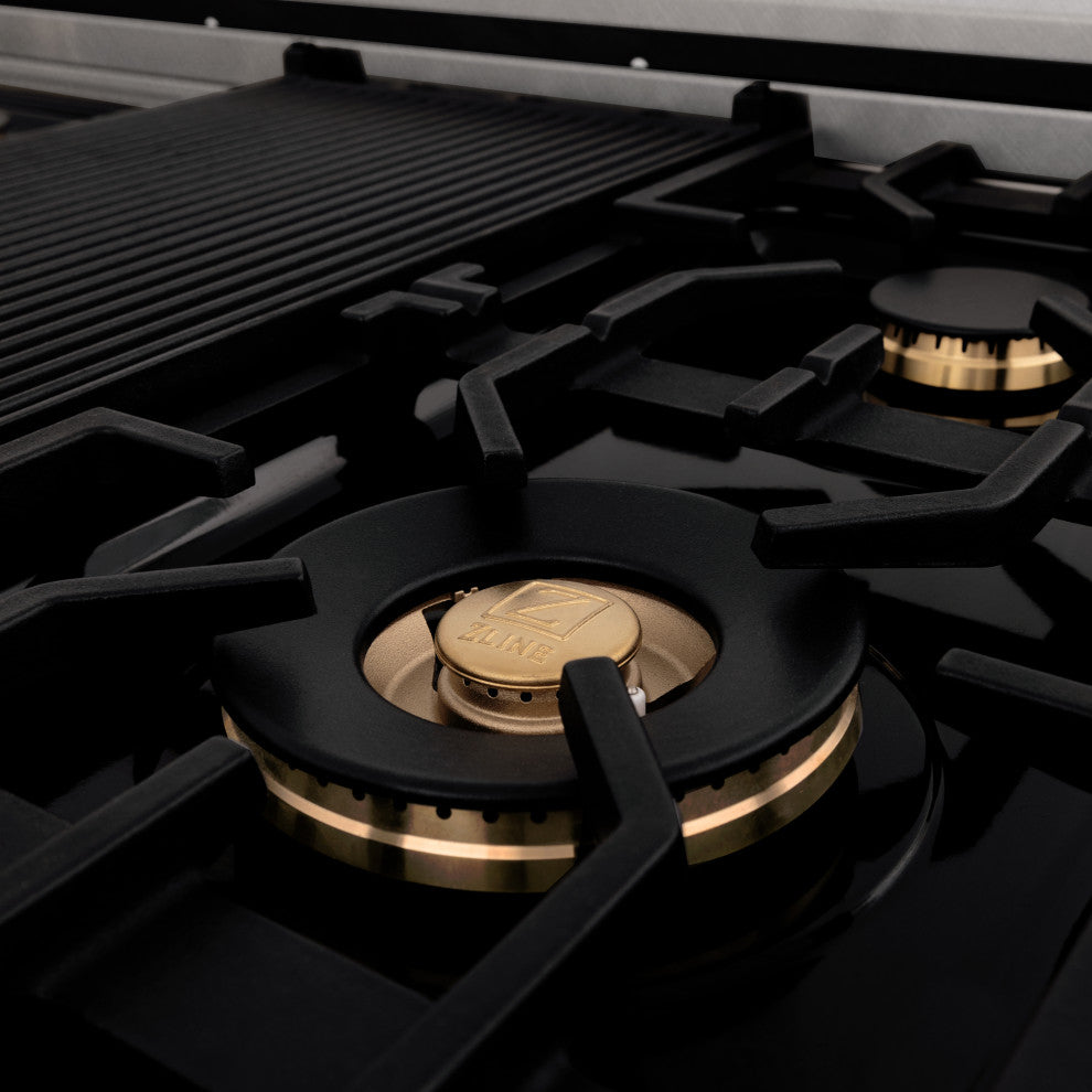ZLINE 48" Gas Stovetop in Fingerprint Resistant Stainless Steel and Griddle