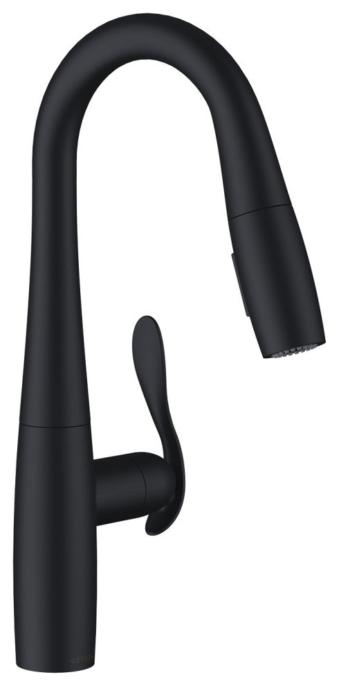 Selene Single Handle Pull-Down Prep Faucet Chrome, Satin Black