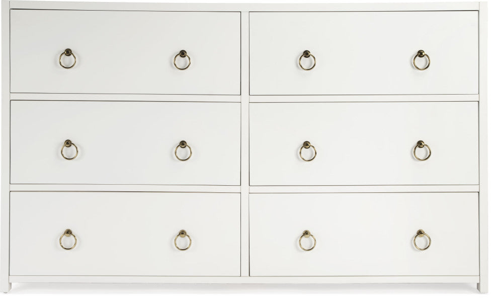 Lark 6 Drawer White Dresser, 5525304