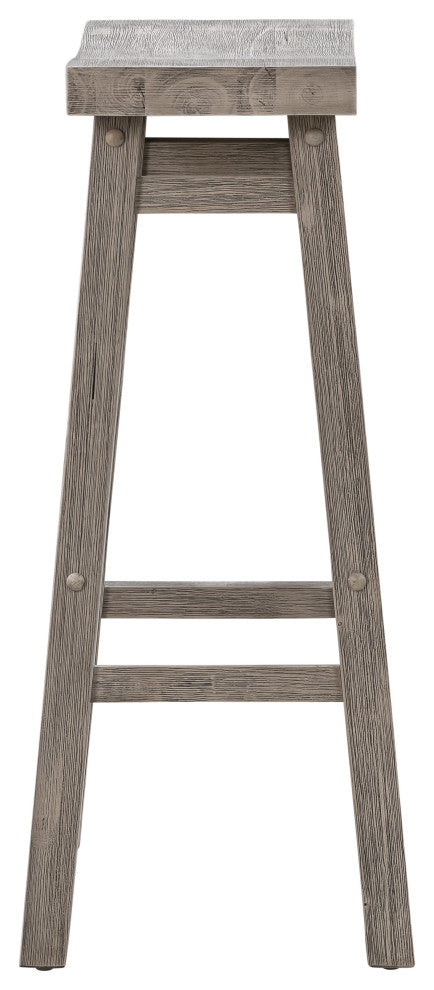 Sonoma Saddle Barstool [Storm Gray Wire-Brush]