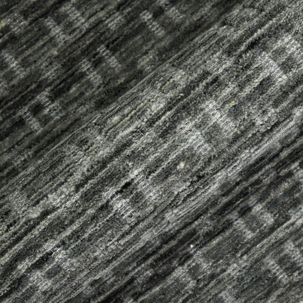 Houston Aliya Area Rug, Dark Gray, 8'9" x 11'9", Geometric