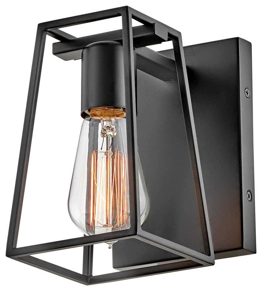 Hinkley Filmore Small Single Light Vanity, Black