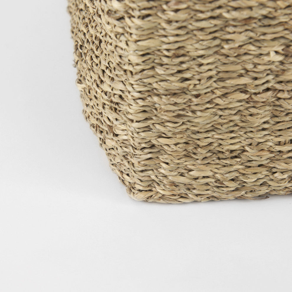Set of Three Square Wicker Storage Baskets