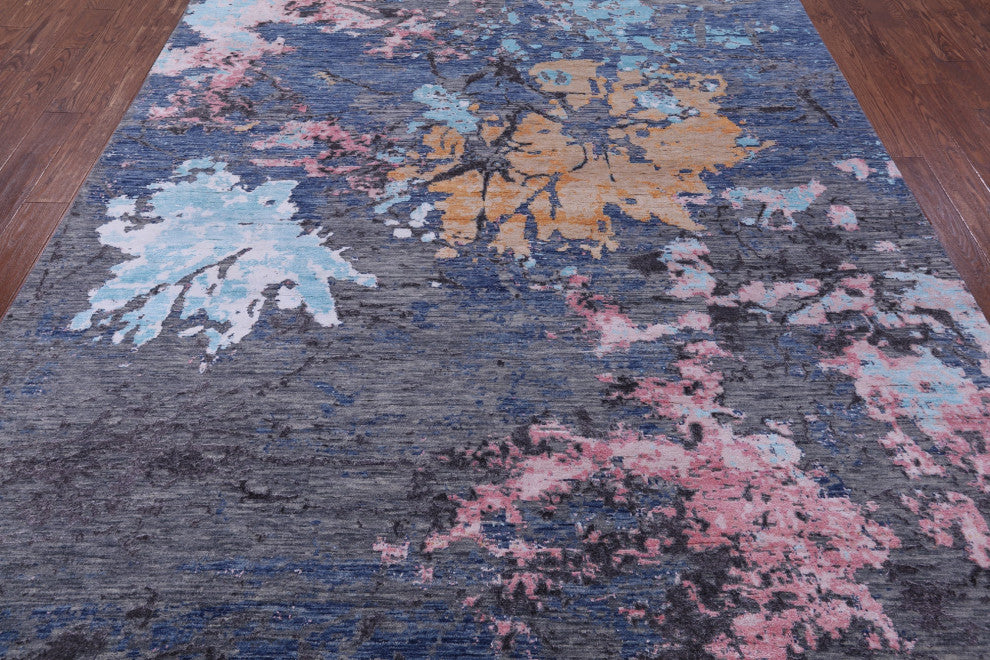 8' 0" X 10' 2" Wool & Silk Modern Handmade Rug - Q15804