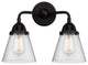 Small Cone Bath Vanity Light, Matte Black, Seedy, Seedy