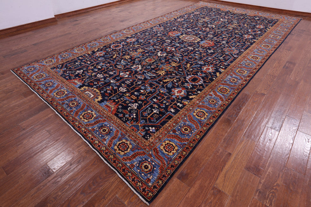 8' 11" X 17' 6" Hand Knotted Persian Fine Serapi Rug - Q12872