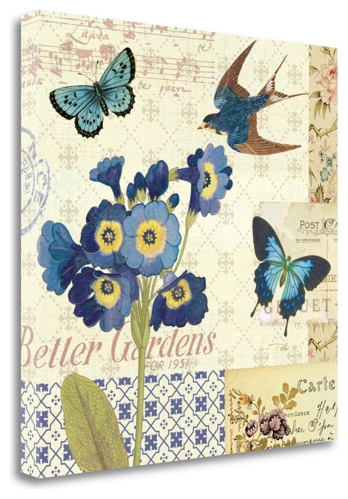 "Blue Notes IV" By Pela, Giclee Print on Gallery Wrap Canvas, Ready to Hang