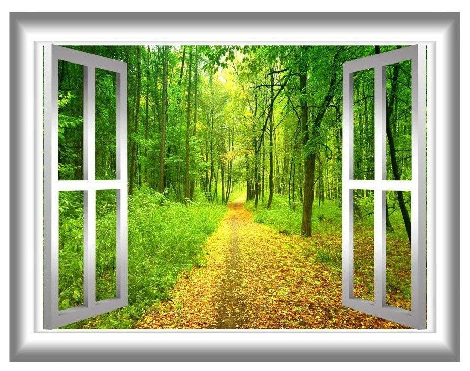 VWAQ 3D Forest Wall Decal, 24"x30"