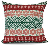 FairIsle, Geometric Print Pillow, Red, 26" x 26"