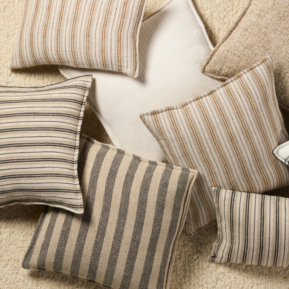 Jaipur Living Ove Striped Cream/Ivory Poly Fill Pillow 22" Square