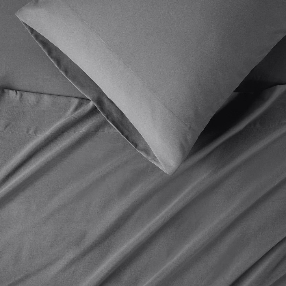 Intelligent Design Microfiber All Season Soft Touch Sheet Set, Charcoal