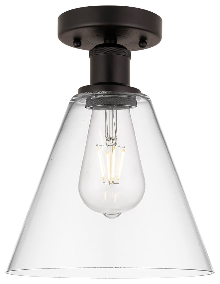 Innovations 616-1F-OB-GBC-82 1 Light Semi-Flush Mount, Oil Rubbed Bronze