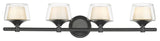 Innovations 311-4W-BK-CLW 4-Light Bath Vanity Light, Black