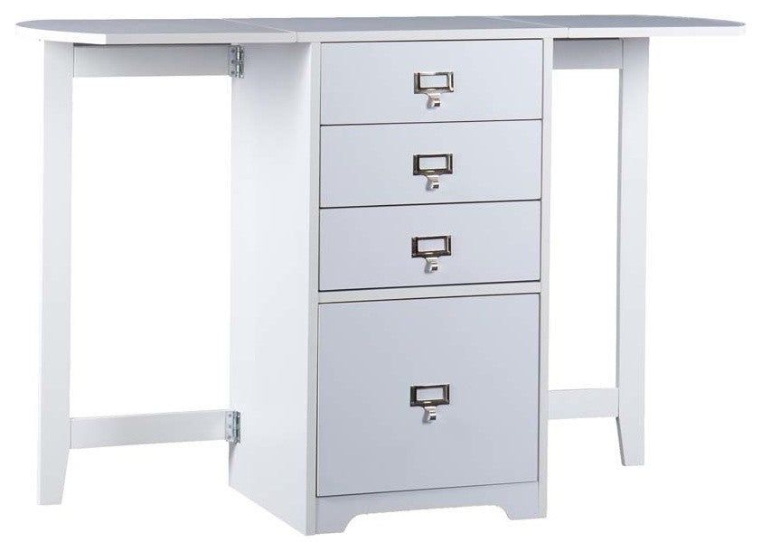 Paige White Fold-Out Organizer and Craft Desk