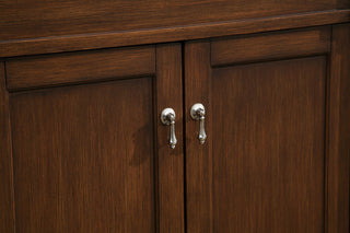 Home Living 30" Single Bathroom Vanity, Walnut With Engineered Marble Top
