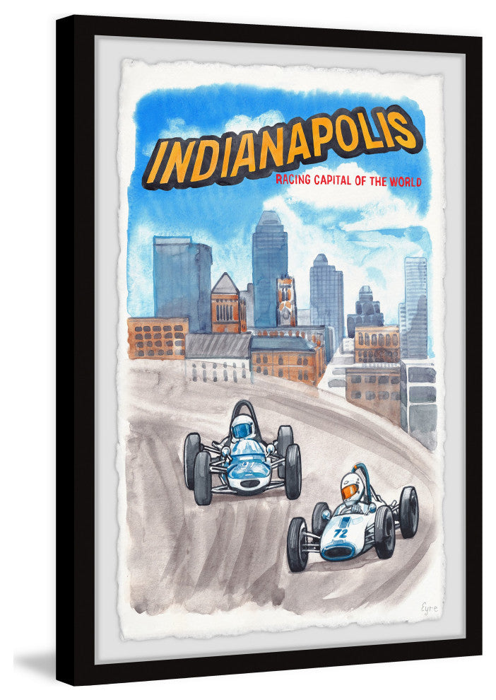 "Indianapolis Racing" Framed Painting Print, 20x30