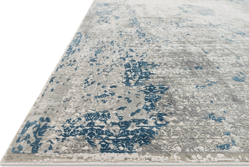 Dove/Ocean Sienne Rug, 2'7"x12'