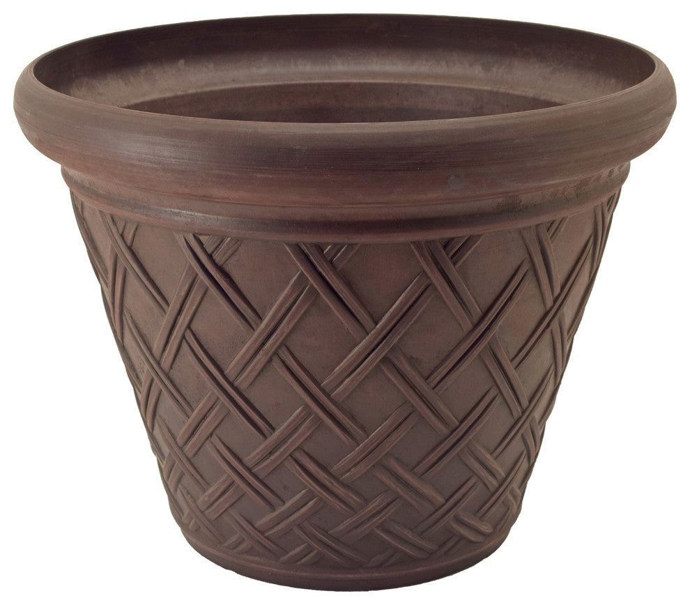 Basket-Weave Pot, Chocolate