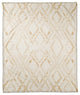 White and Gold Diamond 50x60 Coral Fleece Blanket