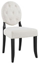 Button Dining Side Chair, Beige