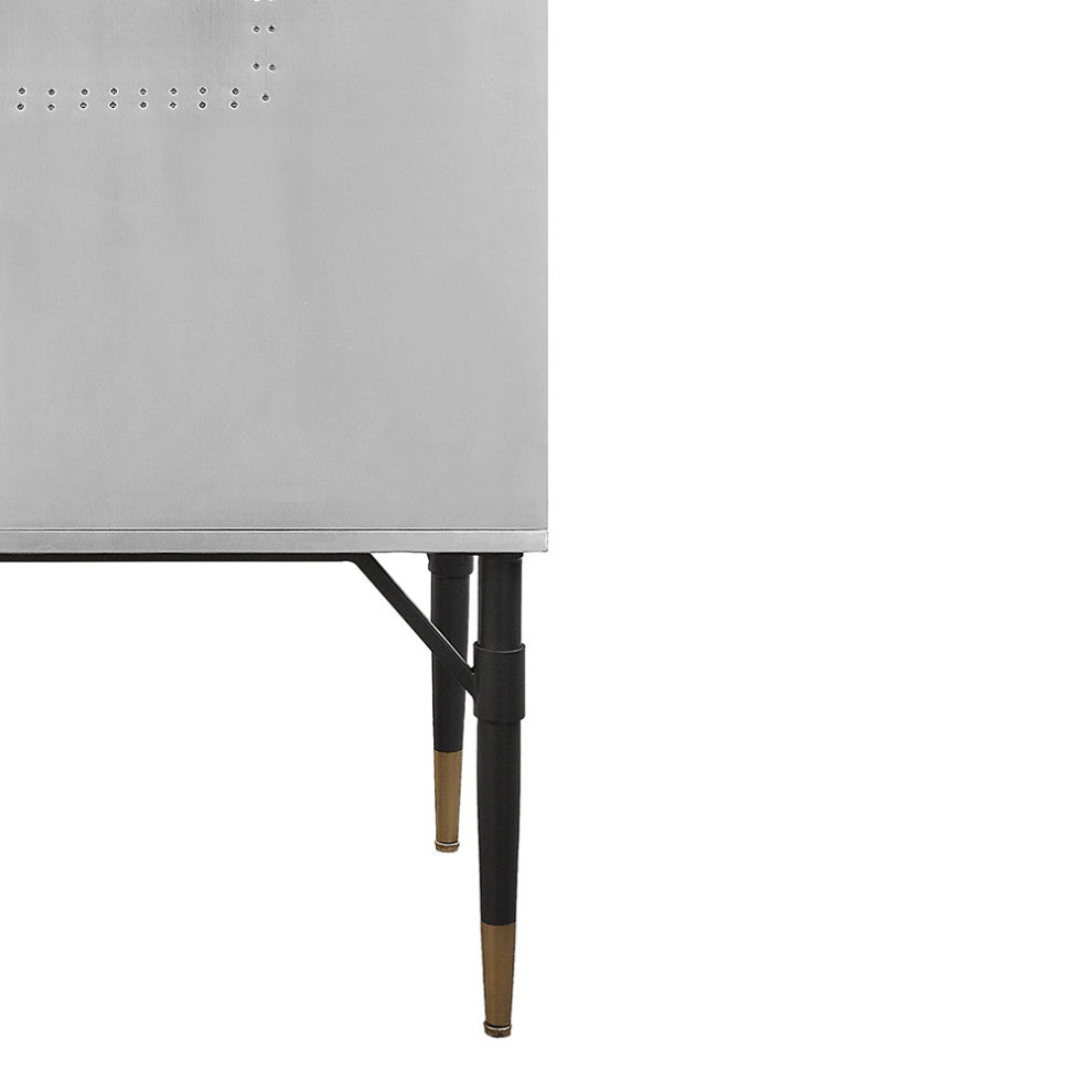 Yoela Wine Cabinet, Leather, Aluminum