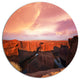 Horse Shoe Bend Under Cloudy Sky, Landscape Disc Metal Artwork, 11"