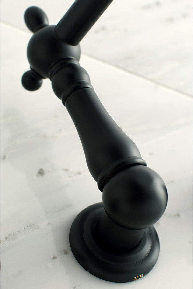 Kingston Brass Wall Mount Tub Faucet, Matte Black