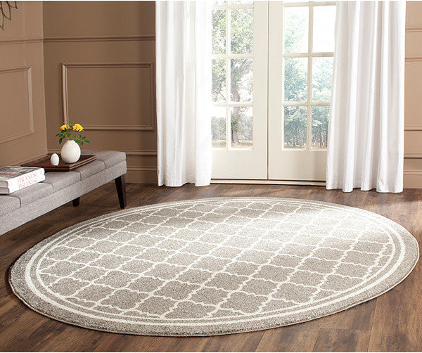 Safavieh Amherst Amt422R Outdoor Rug, Dark Grey/Beige, 5'0" X 8'0"