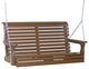 Poly Plain Porch Swing, Chestnut Brown, 4 Foot