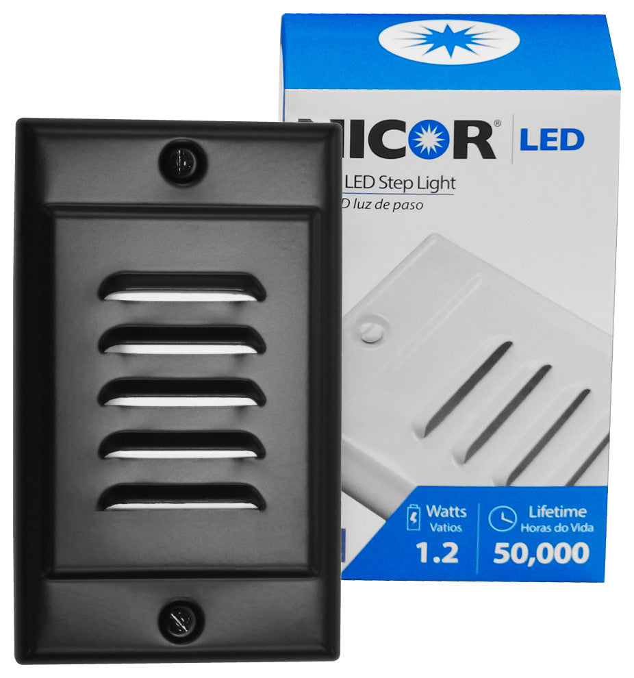 LED Step Light, Black, Vertical