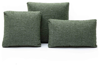 Malolo Pillow, Green Basketweave, 20x12"