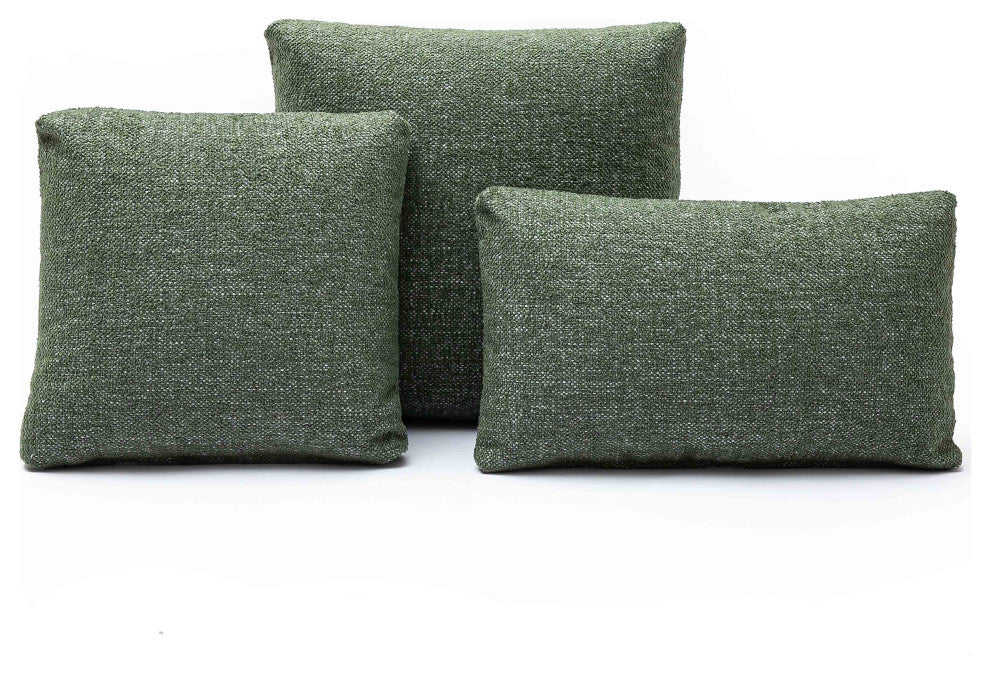 Malolo Pillow, Green Basketweave, 20x12"