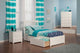 Mission Flat Panel Footboard With 2 Urban Bed Drawers, White, Twin