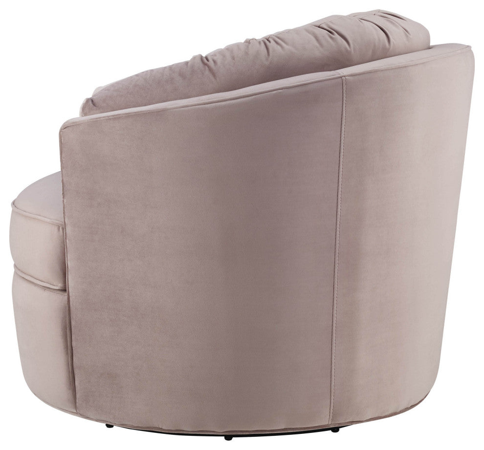 TOV Furniture Eloise Mauve Velvet Swivel Chair