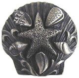 Seaside Collage Knob Antique Brass, Antique Pewter