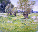 Theodore Robinson Willows and Wildflowers, 20"x25" Wall Decal