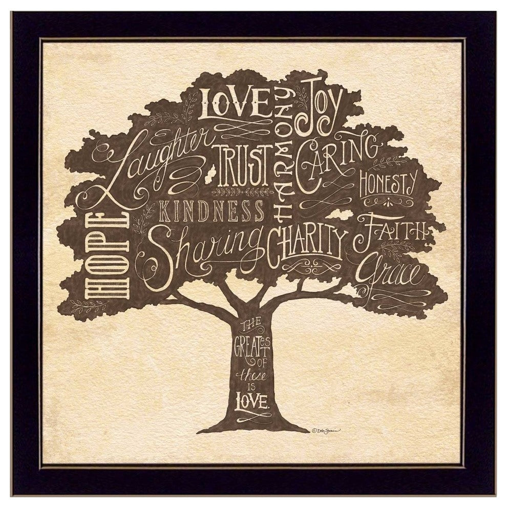"Family Attributes II" By Deb Strain, Printed Wall Art, Black Frame