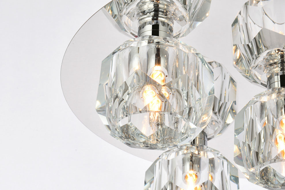 5 Light Ceiling Lamp, Chrome