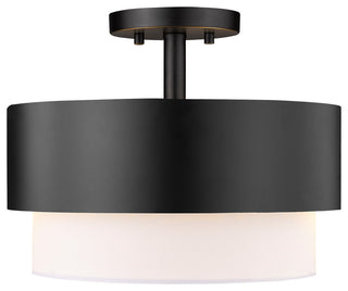 Z-LITE 2-Light Semi Flush, Matte Black
